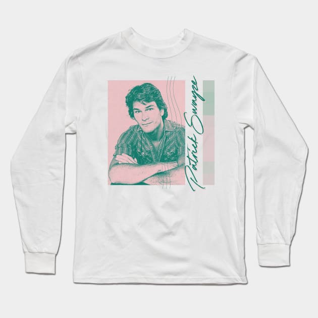 Patrick Swayze / / / 80s Aesthetic Fan Art Design Long Sleeve T-Shirt by unknown_pleasures